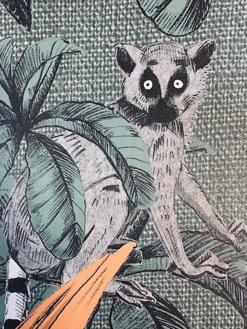 Papier peint animal avec un lémurien