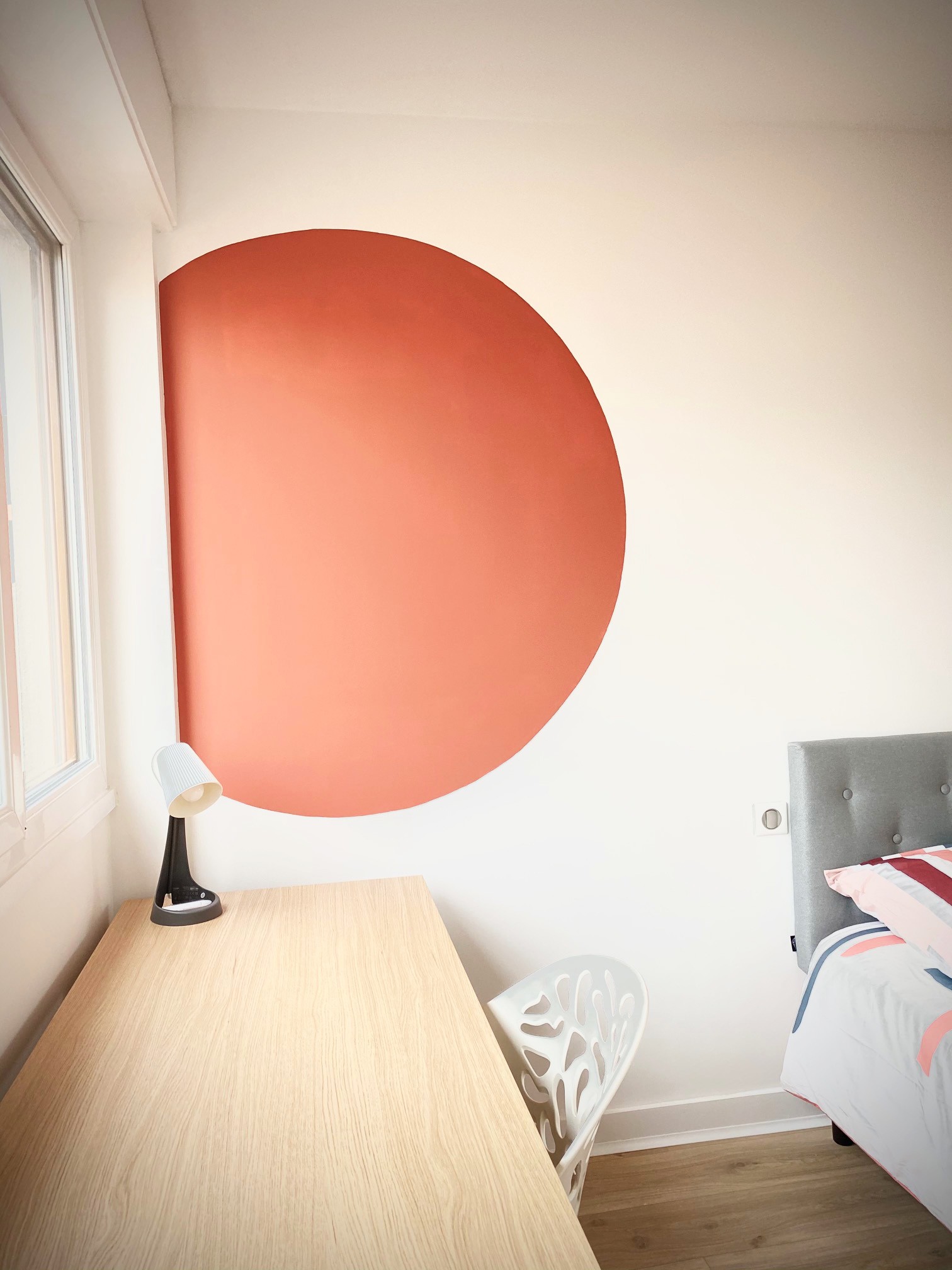 Zoom sur le rond orange de la chambre