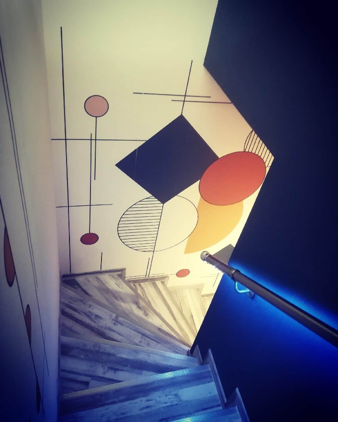 panoramique mural dans cage d'escalier