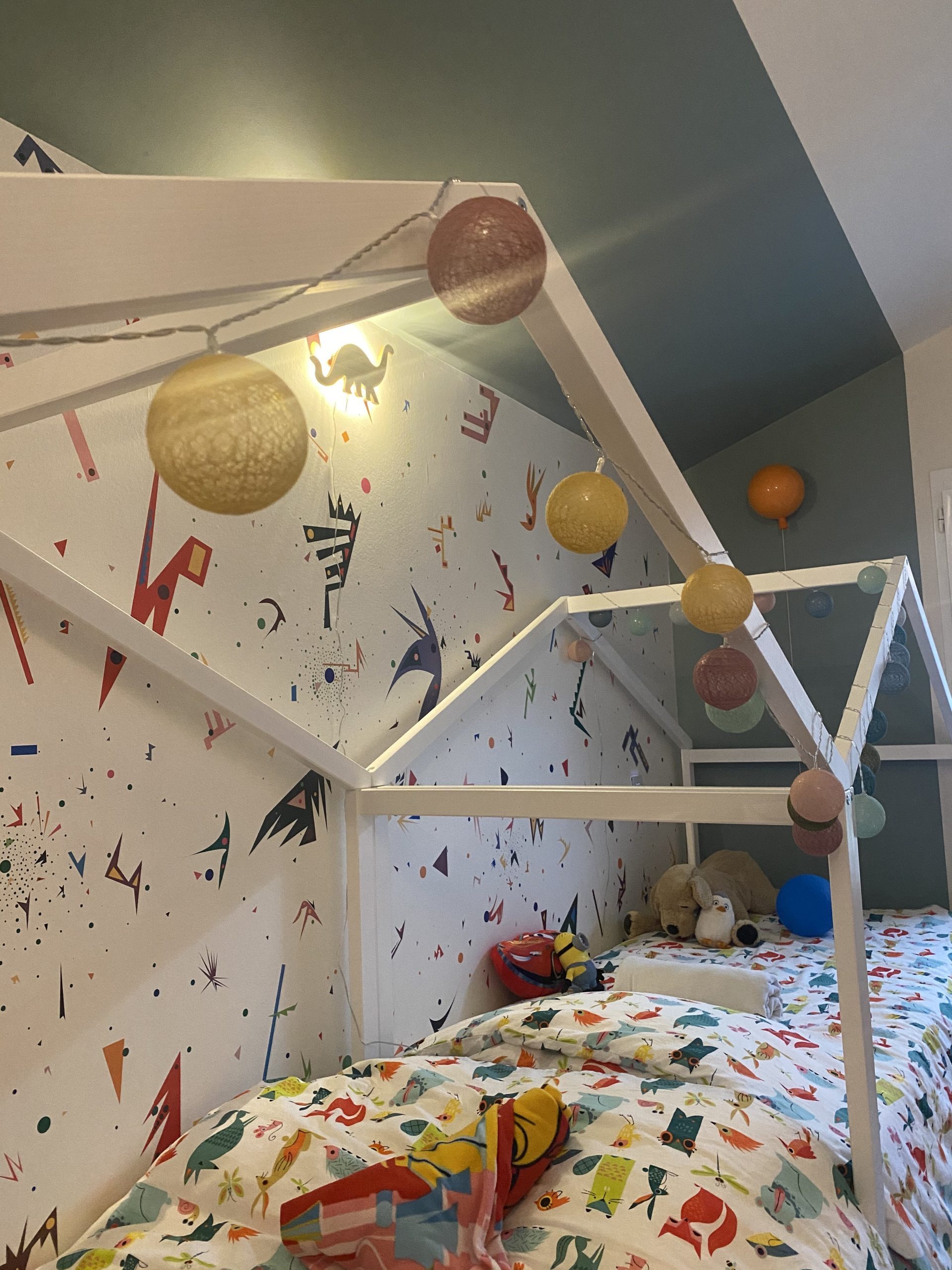 déco chambre enfant papier peint dinosaure