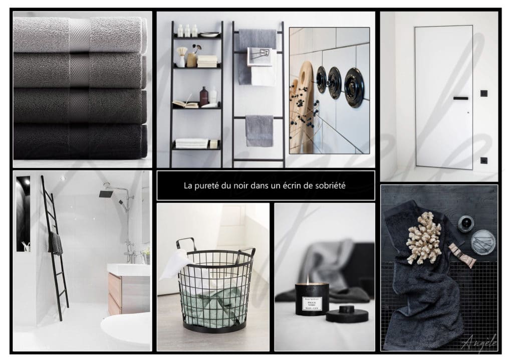 Mood board projet noir et blanc