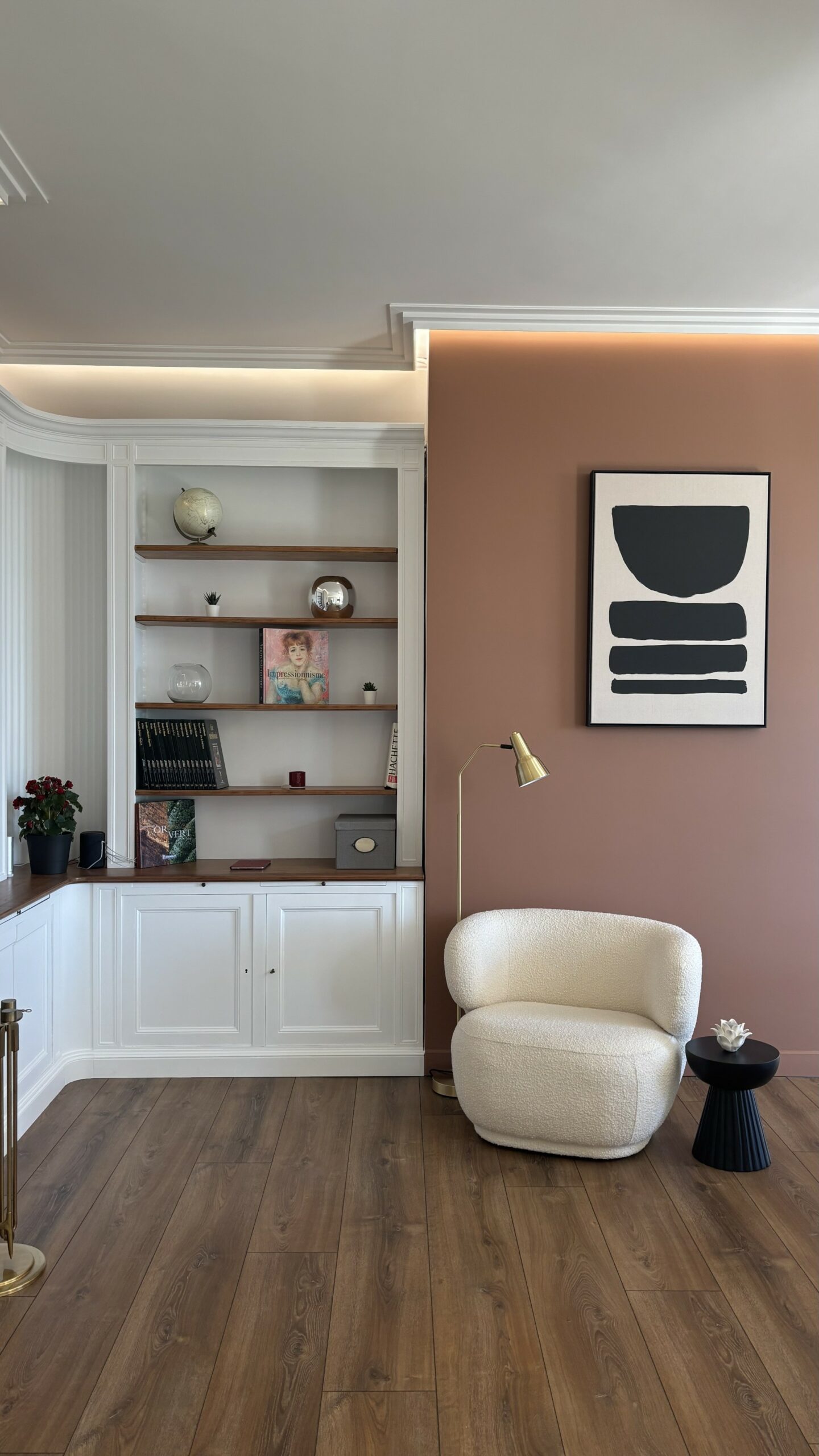 bibliothèque réno blanc bois