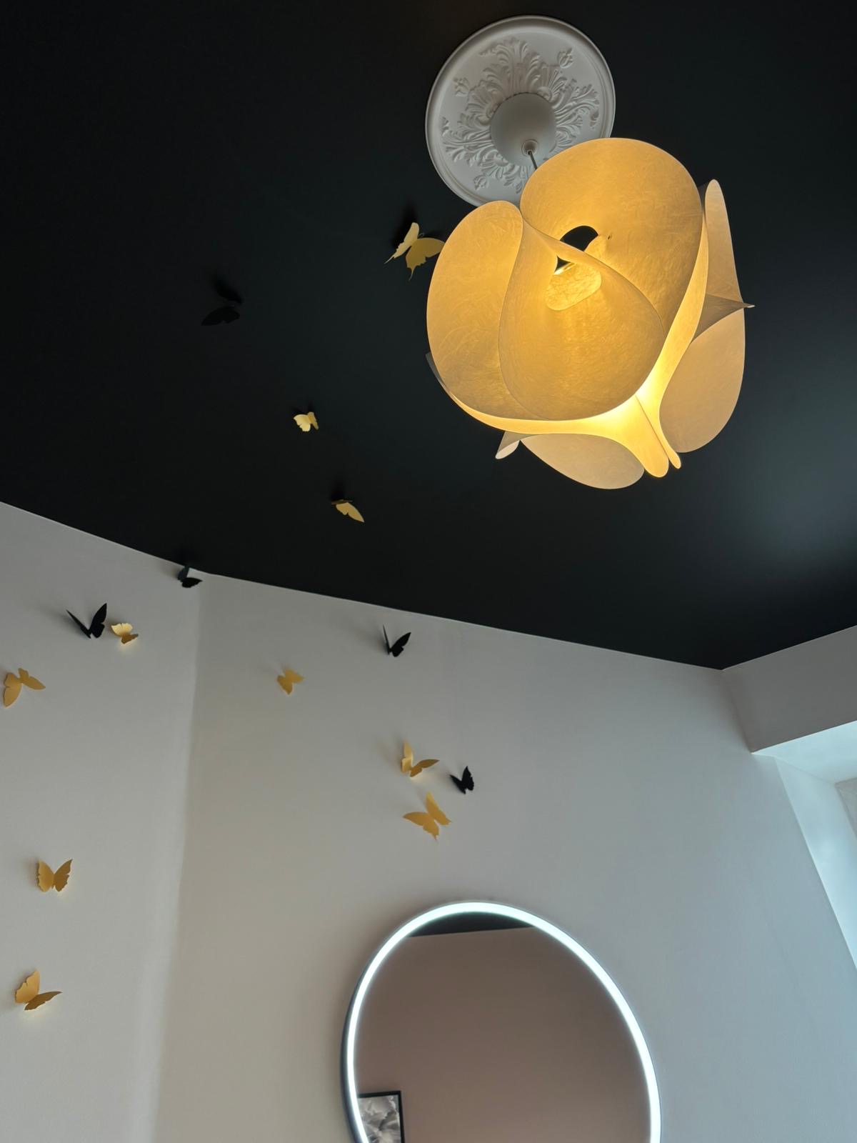 creation - envolee - papillons - plafond - noir - design -